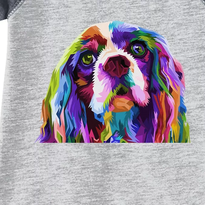 English Cocker Spaniel Pop Portrait funny Dog Owner Infant Baby Jersey Bodysuit