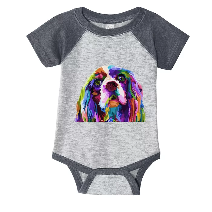 English Cocker Spaniel Pop Portrait funny Dog Owner Infant Baby Jersey Bodysuit