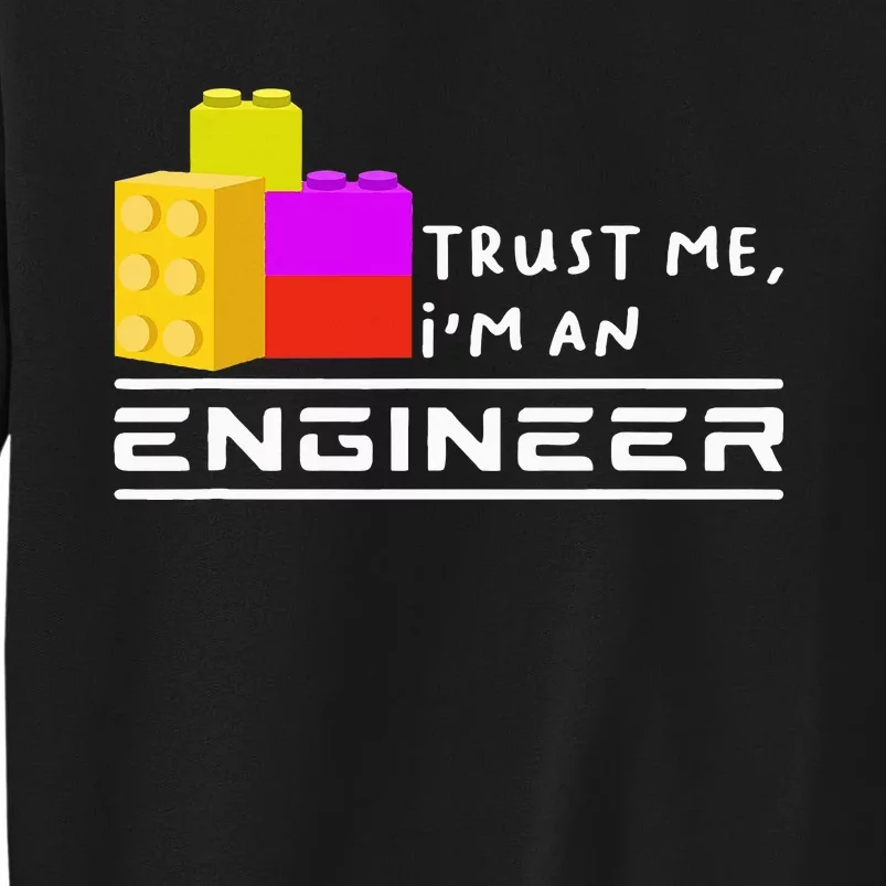 Engineer Children Toy Big Building Blocks Build Builder Tall Sweatshirt