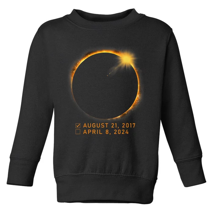 Eclipse Checklist Total Solar Eclipse April 8 2024 Eclipse Toddler Sweatshirt