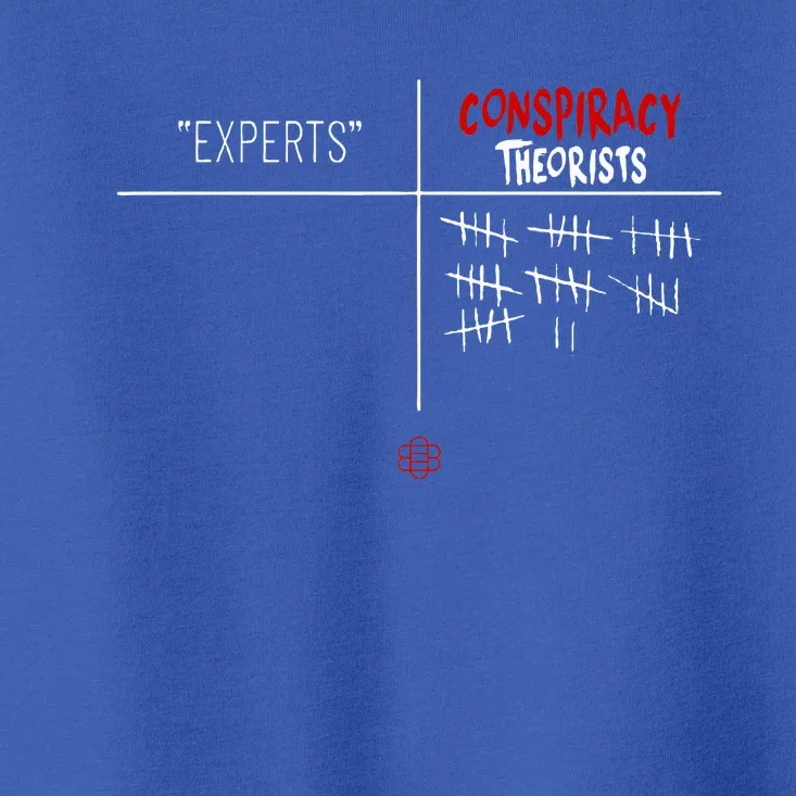 Experts Conspiracy Theorists White And Red Text Toddler T-Shirt