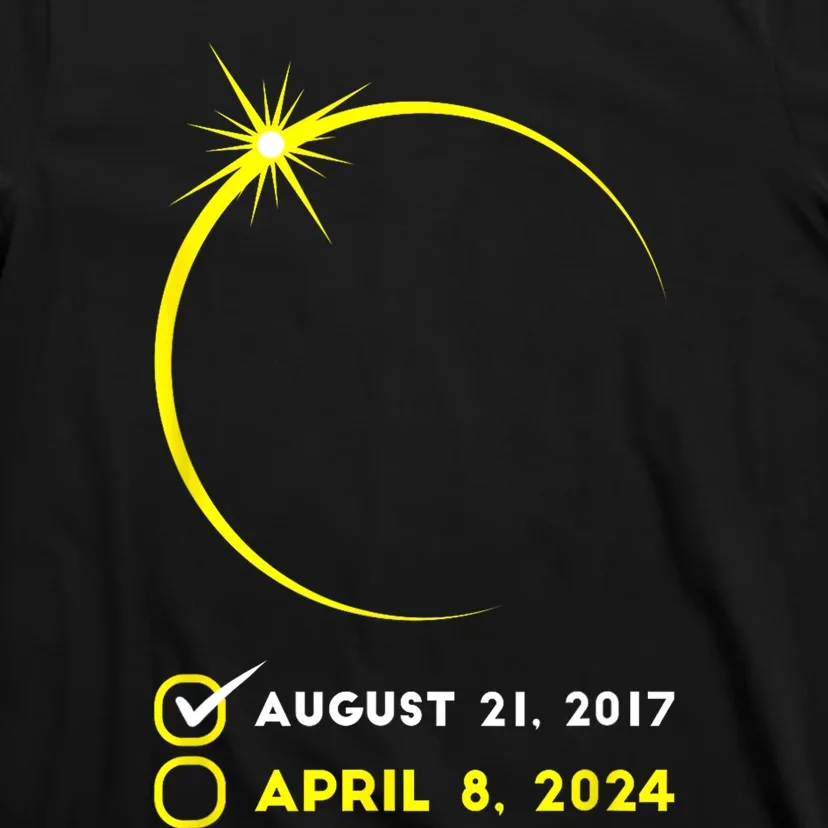 Eclipse Checklist Total Solar Eclipse April 8 2024 Eclipse T-Shirt