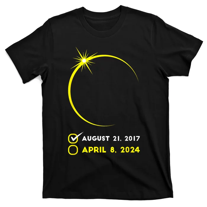 Eclipse Checklist Total Solar Eclipse April 8 2024 Eclipse T-Shirt