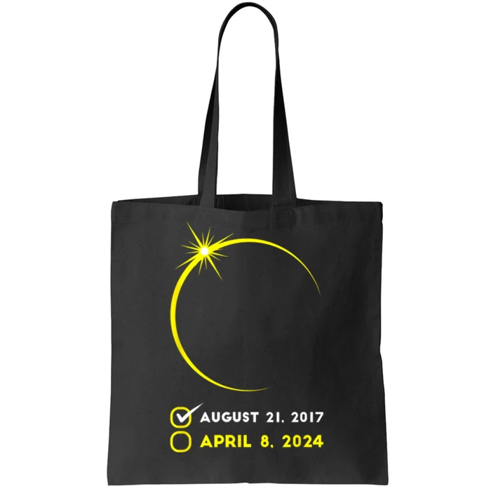 Eclipse Checklist Total Solar Eclipse April 8 2024 Eclipse Tote Bag