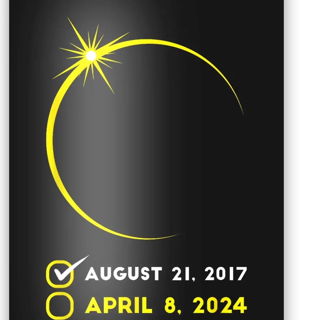 Eclipse Checklist Total Solar Eclipse April 8 2024 Eclipse Poster