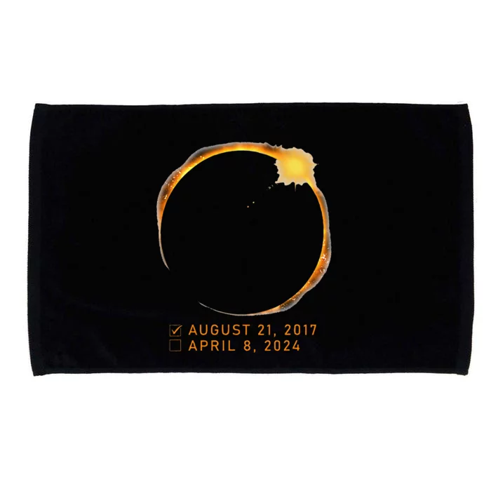 Eclipse Checklist Total Solar Eclipse April 8 2024 Eclipse Microfiber Hand Towel