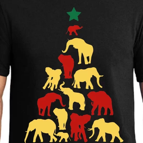 Elephant Christmas tree South Africa Safari animals Xmas Pajama Set