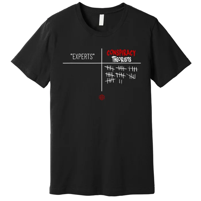 Experts Conspiracy Theorists White And Red Text Premium T-Shirt