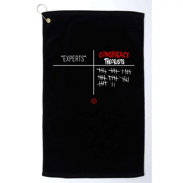 Experts Conspiracy Theorists White And Red Text Platinum Collection Golf Towel