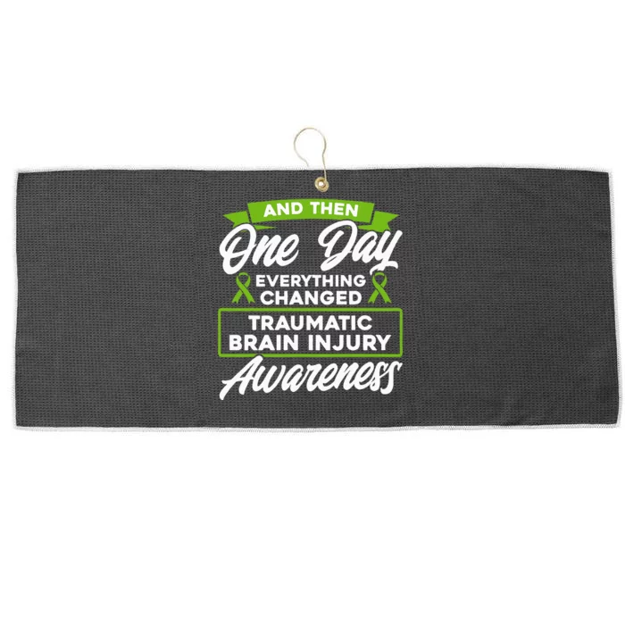 Everything Changed Traumatic Brain Injury Awareness Large Microfiber Waffle Golf Towel