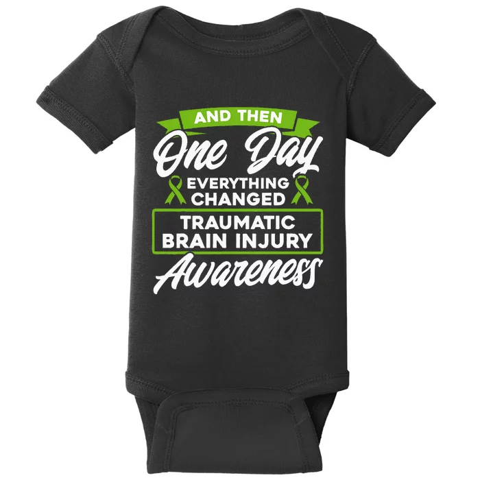 Everything Changed Traumatic Brain Injury Awareness Baby Bodysuit