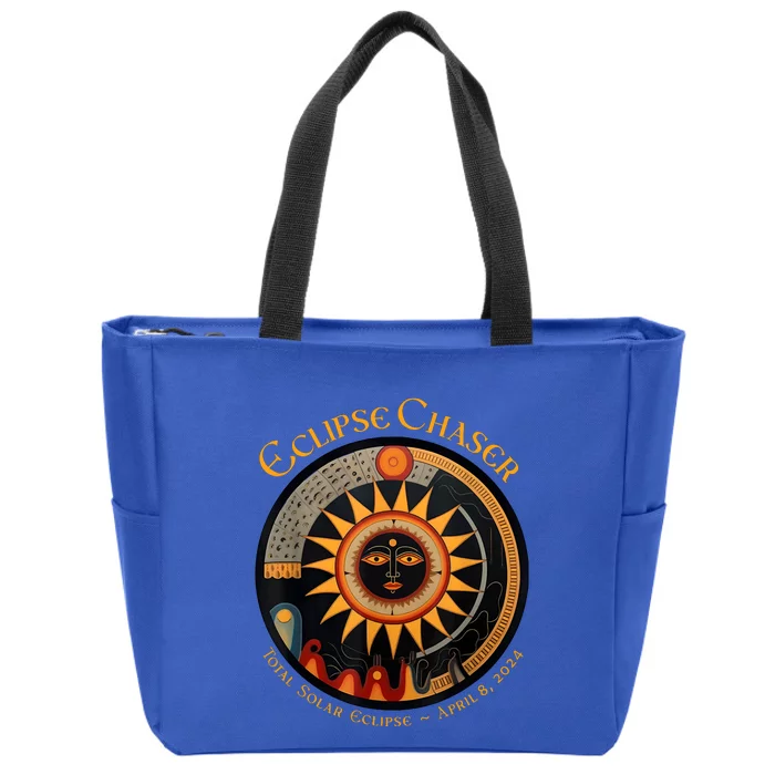 Eclipse Chaser Total Solar Eclipse 2024 Zip Tote Bag