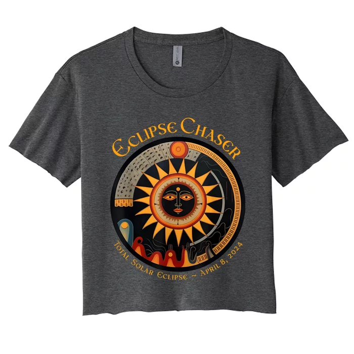 Eclipse Chaser Total Solar Eclipse 2024 Women's Crop Top Tee