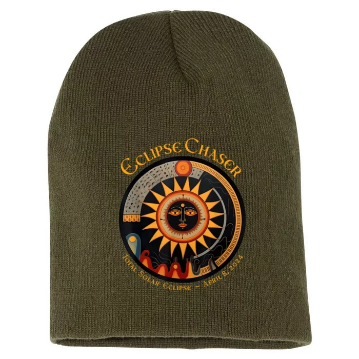 Eclipse Chaser Total Solar Eclipse 2024 Short Acrylic Beanie