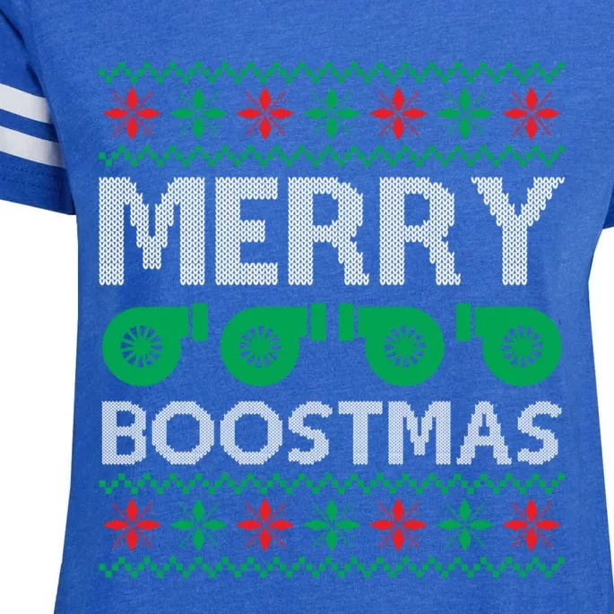 Engine Car Tuning Ugly Christmas Merry Boostmas Gift Enza Ladies Jersey Football T-Shirt