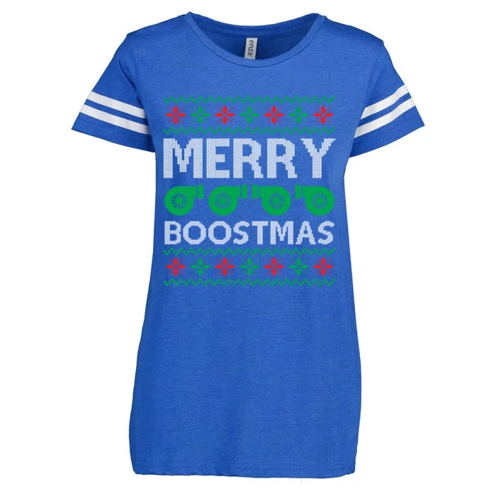 Engine Car Tuning Ugly Christmas Merry Boostmas Gift Enza Ladies Jersey Football T-Shirt