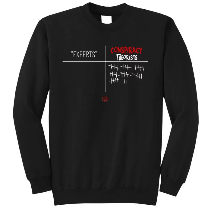 Experts Conspiracy Theorists White And Red Text Sweatshirt