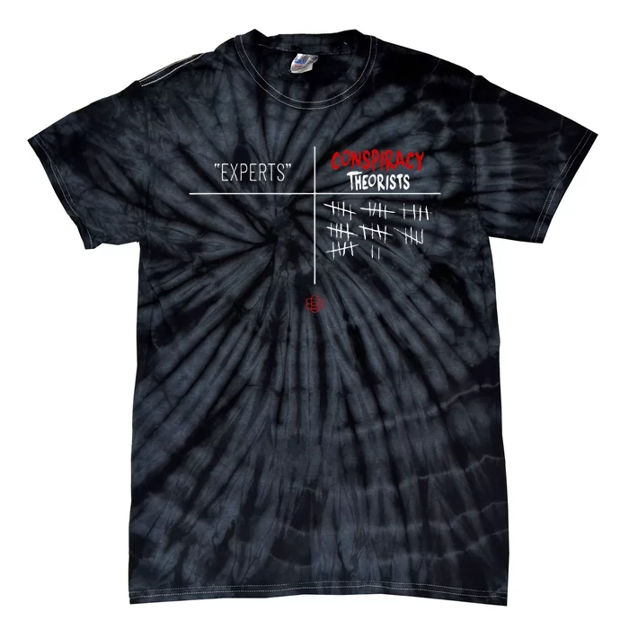 Experts Conspiracy Theorists White And Red Text Tie-Dye T-Shirt