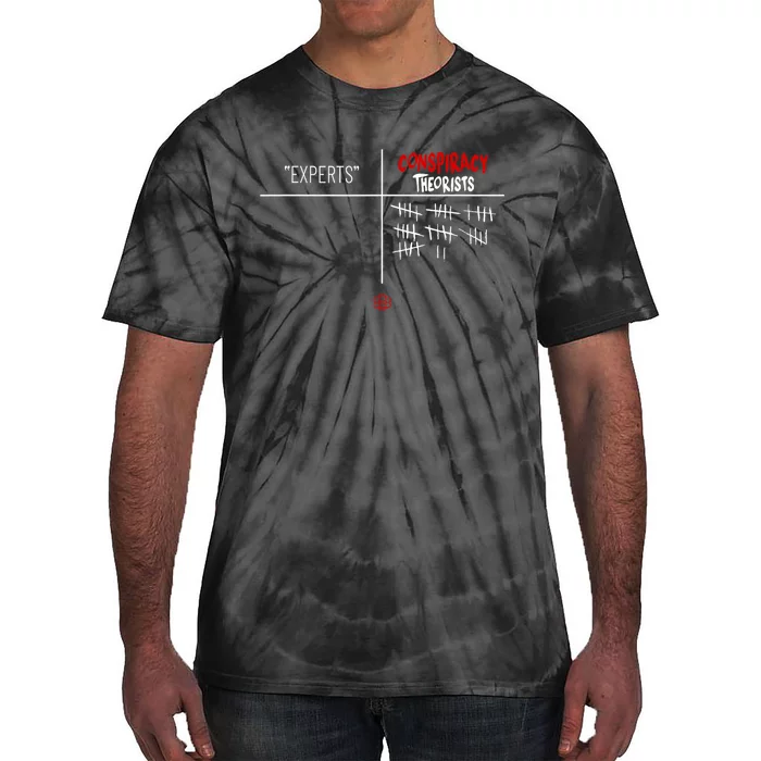 Experts Conspiracy Theorists White And Red Text Tie-Dye T-Shirt