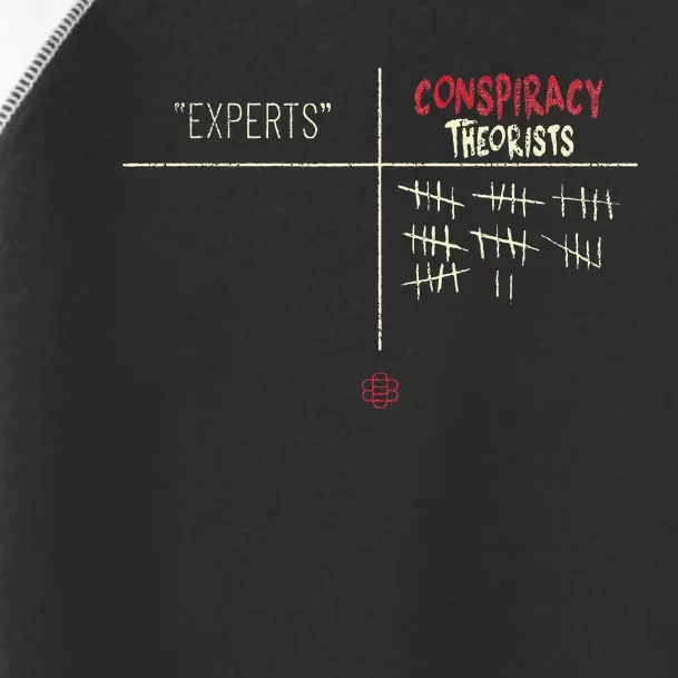 Experts Conspiracy Theorists White And Red Text Toddler Fine Jersey T-Shirt