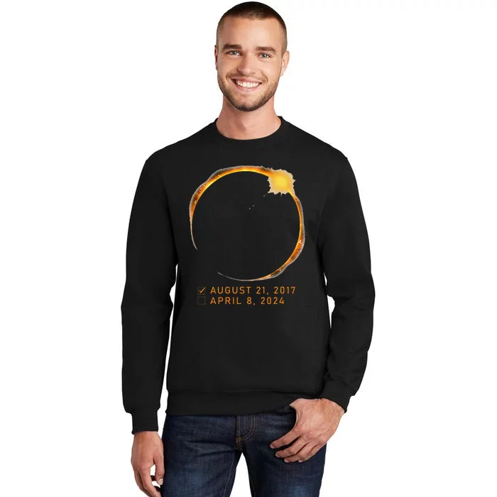 Eclipse Checklist Total Solar Eclipse April 8 2024 Eclipse Tall Sweatshirt