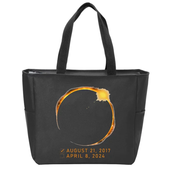 Eclipse Checklist Total Solar Eclipse April 8 2024 Eclipse Zip Tote Bag