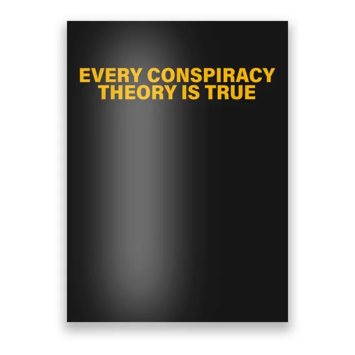 Every Conspiracy Theory Is True Funny Poster