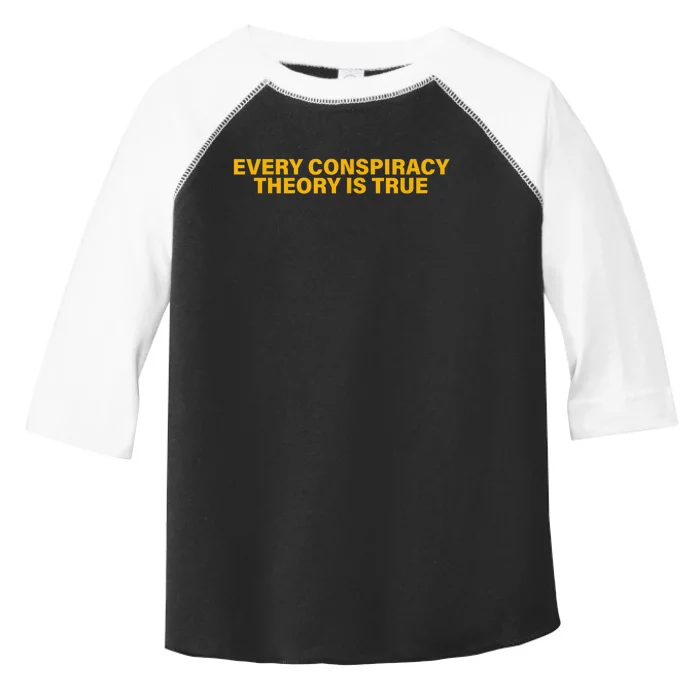 Every Conspiracy Theory Is True Funny Toddler Fine Jersey T-Shirt