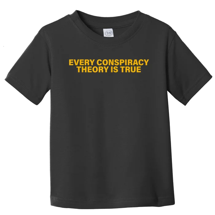 Every Conspiracy Theory Is True Funny Toddler T-Shirt