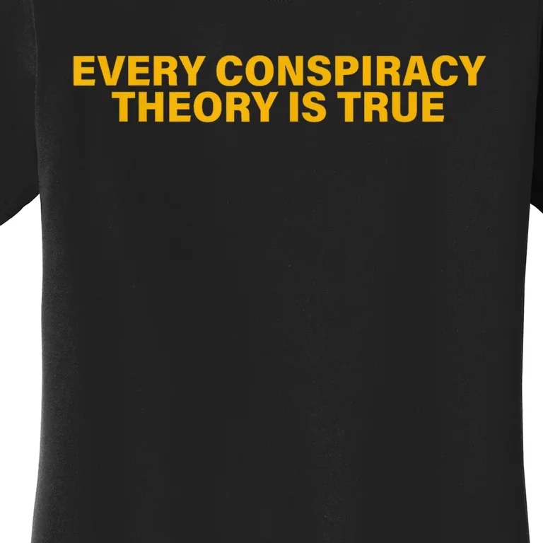 Every Conspiracy Theory Is True Funny Women's T-Shirt