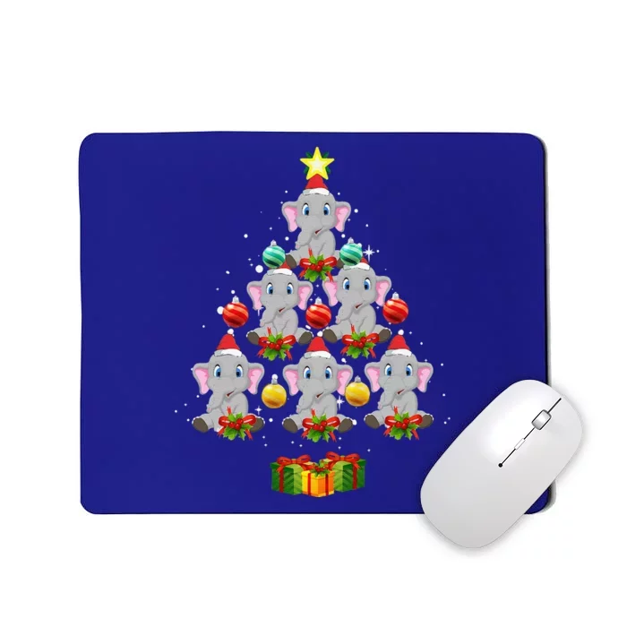 Elephants Christmas Tree Ornaments Santa Funny Xmas Pajama Mousepad