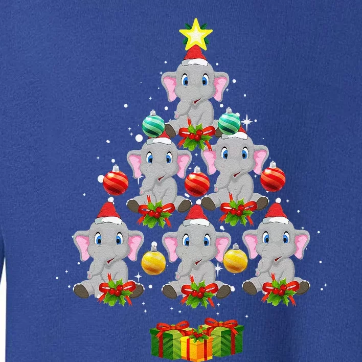 Elephants Christmas Tree Ornaments Santa Funny Xmas Pajama Toddler Sweatshirt