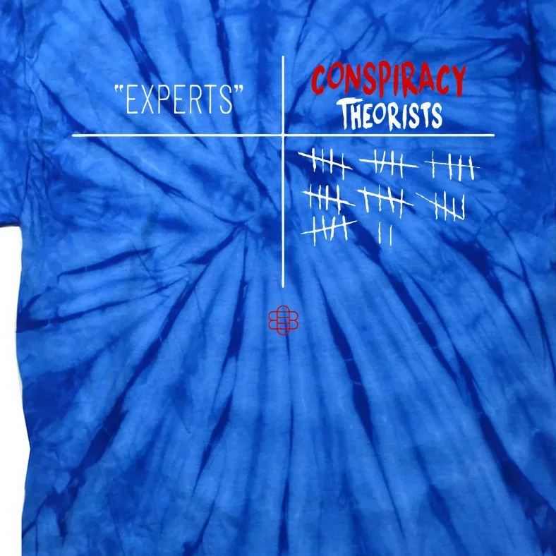 Experts Conspiracy Theorists White And Red Text Tie-Dye T-Shirt