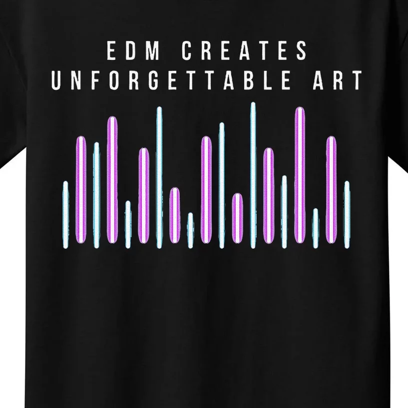 Edm Creates Unforgettable Art Electronic Dance Music Humor Kids T-Shirt