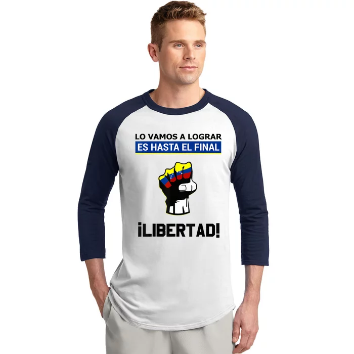 Estoy Con Venezuela Hasta El Final Proud Venezuelan Libre Baseball Sleeve Shirt