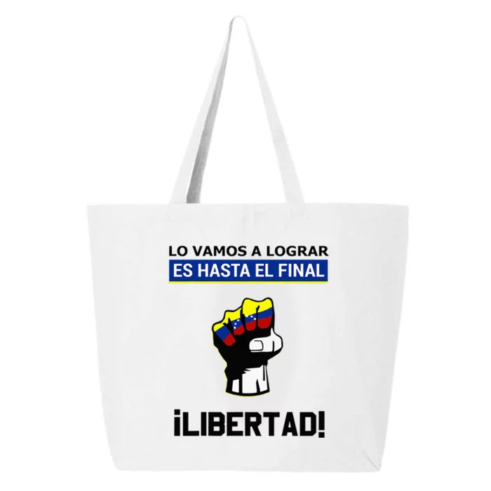 Estoy Con Venezuela Hasta El Final Proud Venezuelan Libre 25L Jumbo Tote