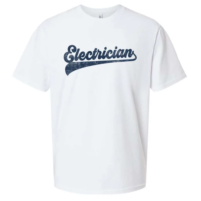 Electrician Cute Vintage Graphic Sueded Cloud Jersey T-Shirt