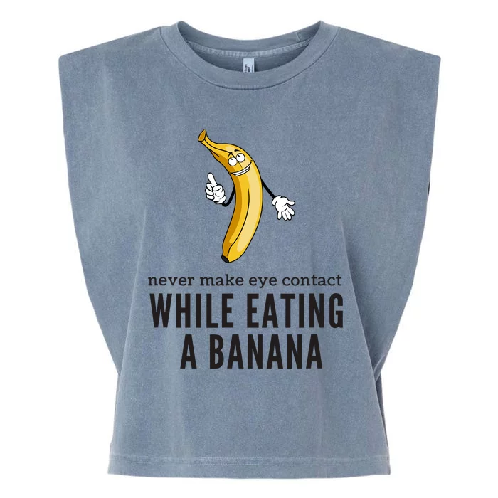 Eye Contacts While Eating A Banana Adult Humor Dirty Jokes Garment-Dyed Women's Muscle Tee