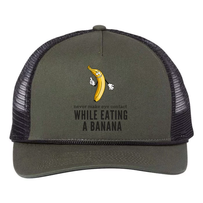 Eye Contacts While Eating A Banana Adult Humor Dirty Jokes Retro Rope Trucker Hat Cap