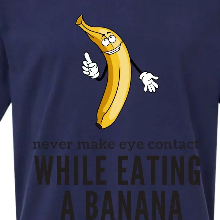 Eye Contacts While Eating A Banana Adult Humor Dirty Jokes Sueded Cloud Jersey T-Shirt