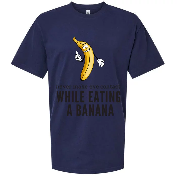 Eye Contacts While Eating A Banana Adult Humor Dirty Jokes Sueded Cloud Jersey T-Shirt