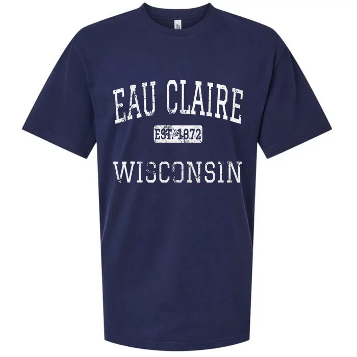 Eau Claire Wisconsin Wi Vintage Sueded Cloud Jersey T-Shirt