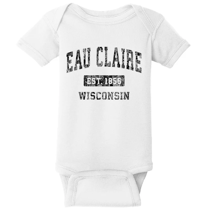 Eau Claire Wisconsin Wi Vintage Sports Design Baby Bodysuit