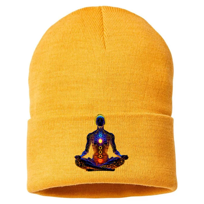 Energy Chakra Yoga Meditation Spiritual Sustainable Knit Beanie