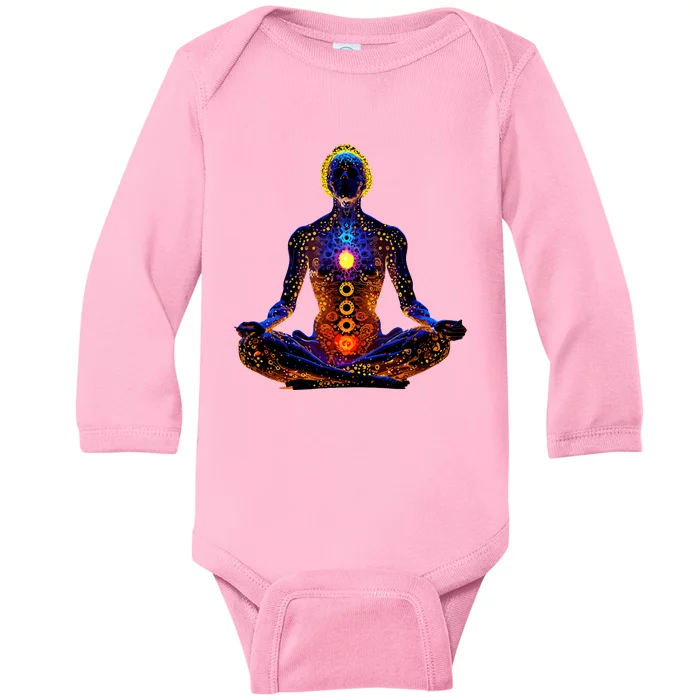 Energy Chakra Yoga Meditation Spiritual Baby Long Sleeve Bodysuit