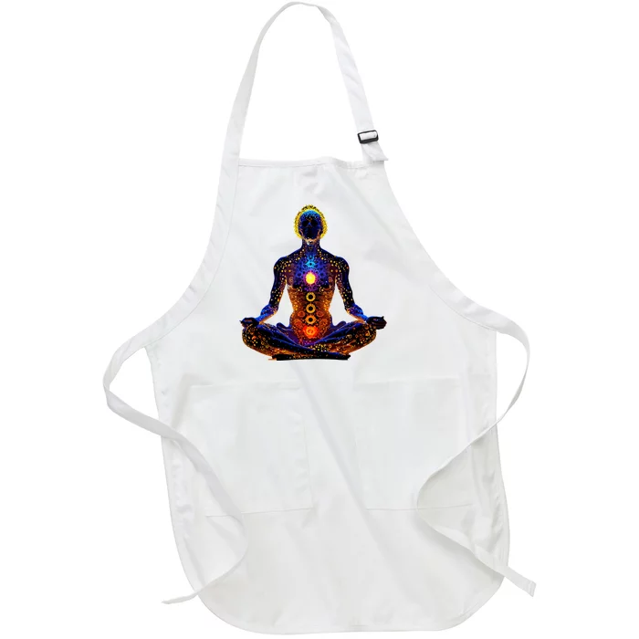 Energy Chakra Yoga Meditation Spiritual Full-Length Apron With Pocket