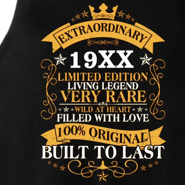 Extraordinary Custom Year Limited Edition Built To Last Personalize Birthday Ladies Tri-Blend Wicking Tank