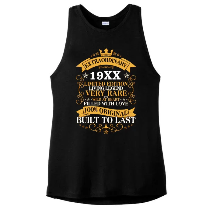 Extraordinary Custom Year Limited Edition Built To Last Personalize Birthday Ladies Tri-Blend Wicking Tank