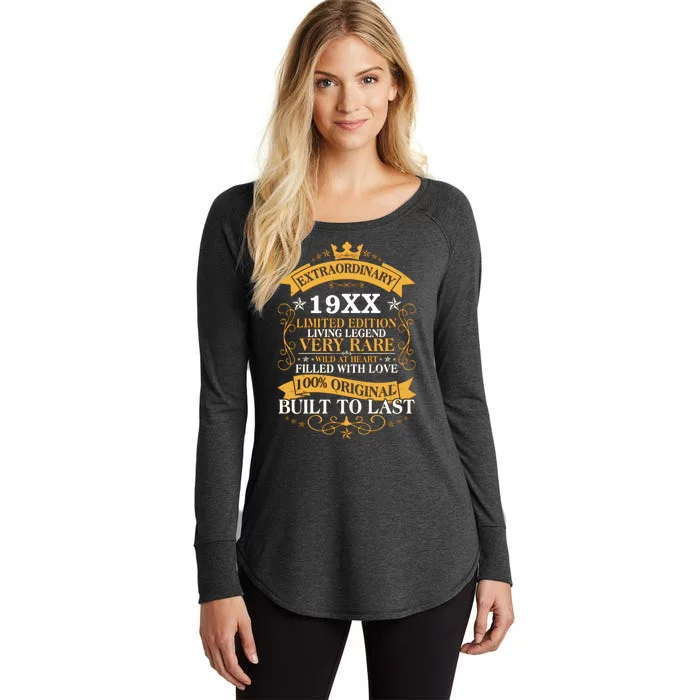 Extraordinary Custom Year Limited Edition Built To Last Personalize Birthday Women's Perfect Tri Tunic Long Sleeve Shirt