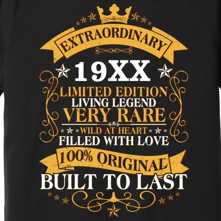 Extraordinary Custom Year Limited Edition Built To Last Personalize Birthday Premium T-Shirt